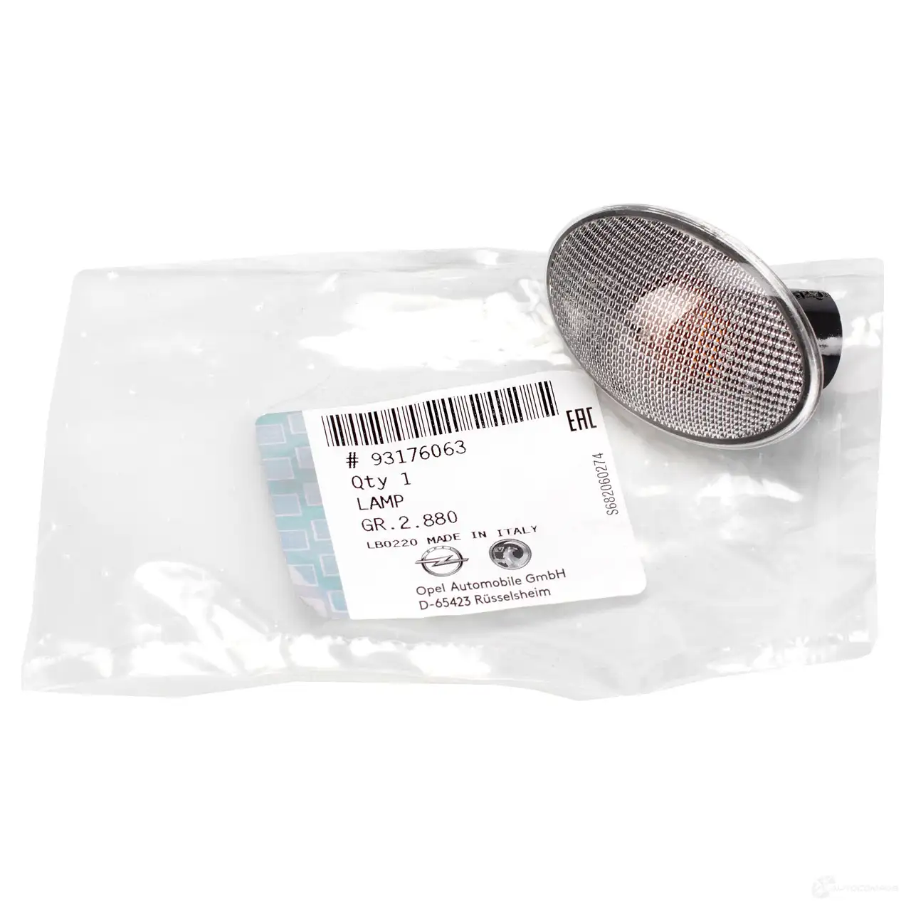 Оригинальный боковой поворотник Corsa C Combo OPEL 1425188360 I9U 7ZZ 93176063 - Изображение 1