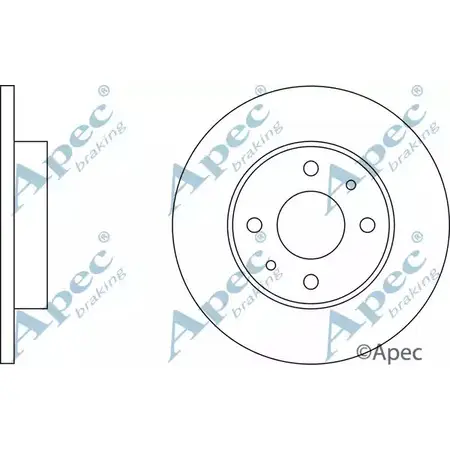 Тормозной диск APEC BRAKING DSK103 1AUC UQ 1198314254 AI51U изображение 0