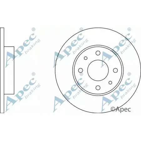 Тормозной диск APEC BRAKING US QOJ DSK255 1198314255 YTQ61 изображение 0