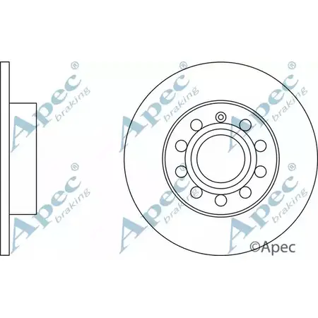 Тормозной диск APEC BRAKING 5XYZXXV DSK2218 AAABDF X 1198314258 изображение 0