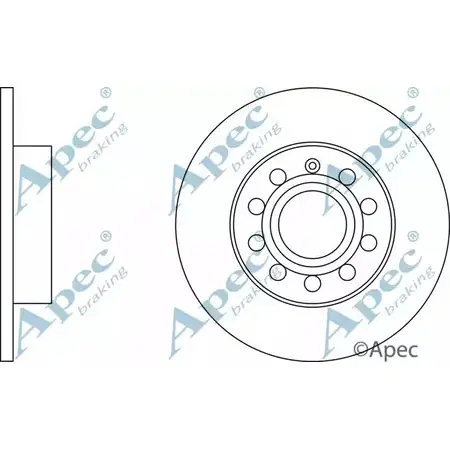 Тормозной диск APEC BRAKING M 152JP 1198314259 DSK2929 Q5UOFYG изображение 0