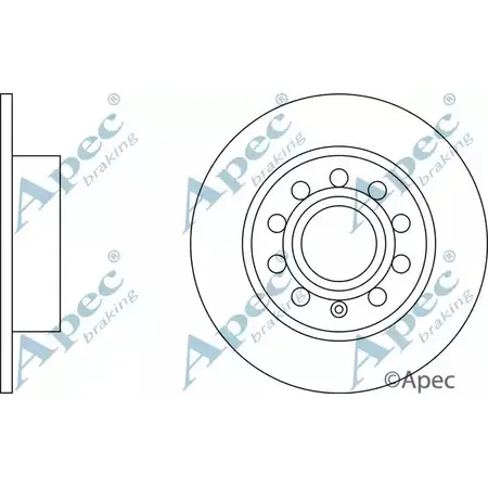 Тормозной диск APEC BRAKING HHS Z2 1198314260 DSK2221 TY8V8