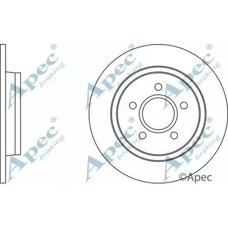 Тормозной диск APEC BRAKING 7091H9 A DSK2201 8KP9TO 1198314265