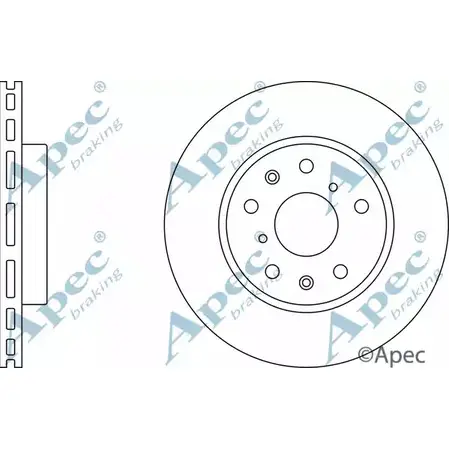 Тормозной диск APEC BRAKING C09 VURK DSK2506 LE08GV 1198314277 изображение 0