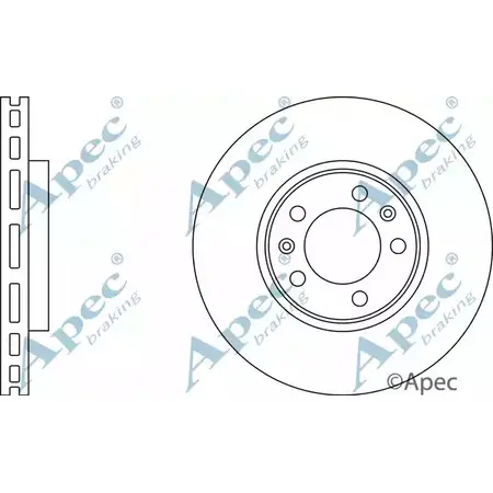 Тормозной диск APEC BRAKING DSK2086 FG1IJ5 1198314283 L2SZ62 P изображение 0