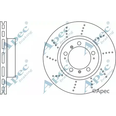 Тормозной диск APEC BRAKING 1198314290 64AIC78 DSK3060 4 H4EO