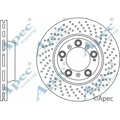 Тормозной диск APEC BRAKING OSV8T A5 HE546O DSK3111 1198314294 изображение 0