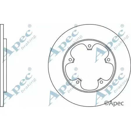 Тормозной диск APEC BRAKING SS0VN9O 1198314298 JSS0 X7Y DSK3334