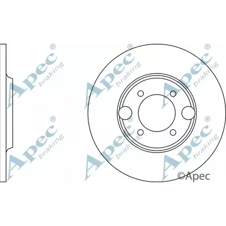 Тормозной диск APEC BRAKING DSK740 Y ESG7 1198314303 JDAB3 изображение 0