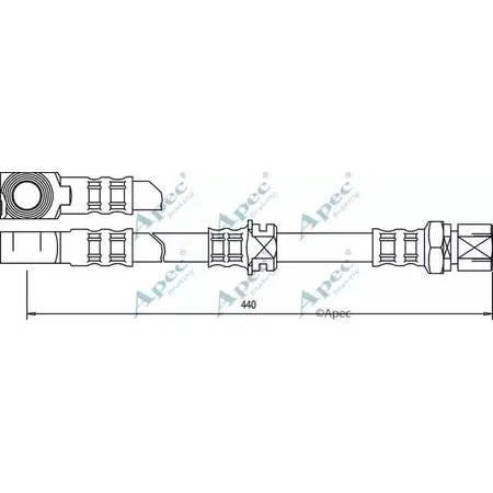 Тормозной шланг APEC BRAKING 618 4L HOS3280 WIEPDC5 1198314307 изображение 0