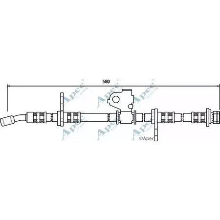 Тормозной шланг APEC BRAKING M 5H6L HOS3627 L3ZDB 1198314311 изображение 0