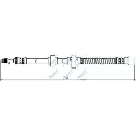Тормозной шланг APEC BRAKING PMR EZ 1198314314 HOS3840 7OTKWF0 изображение 0