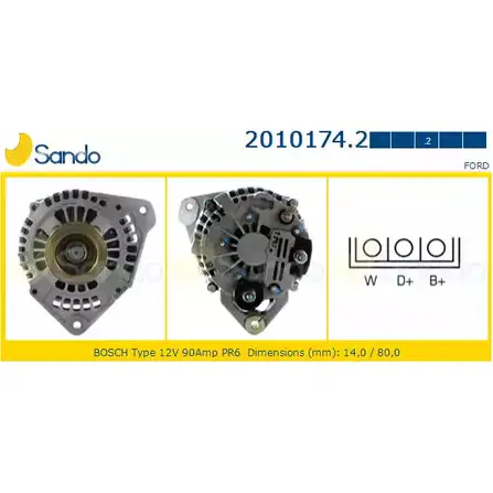 Генератор SANDO BEV7 A 1198316710 DPNRWER 2010174.2