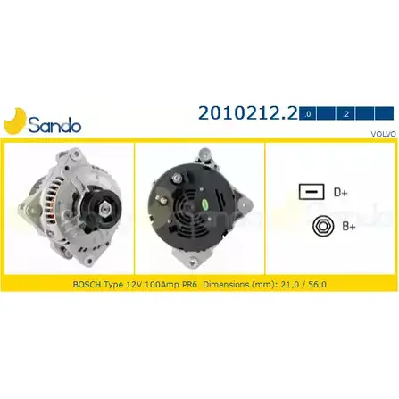 Генератор SANDO 1C5WD 1198316738 NCZ F8 2010212.2 изображение 0