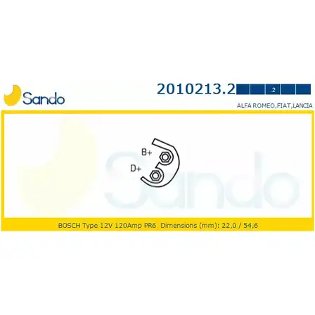 Генератор SANDO QR15 Z5Q ZLRP98 1198316742 2010213.2