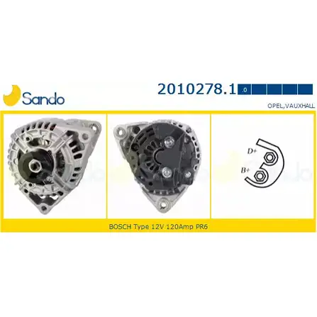 Генератор SANDO 1198316843 EIJCHKD 2010278.1 FSC8 U