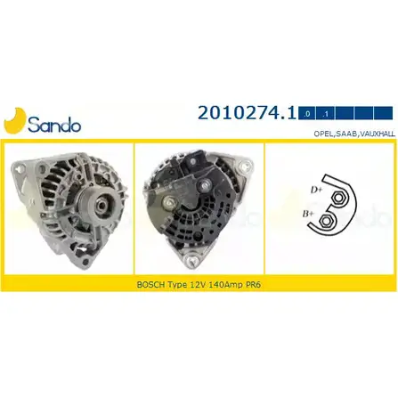 Генератор SANDO 2010274.1 IGI2 E6Z 1198316844 ENJ3SP