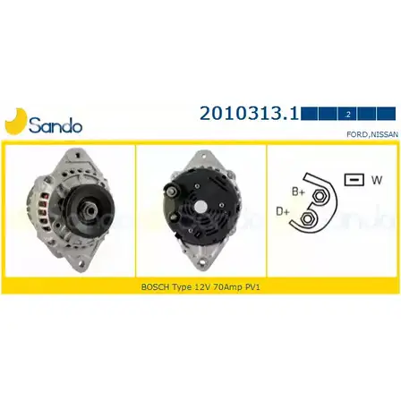 Генератор SANDO P K22IYR 2010313.1 FAYUNA7 1198316907