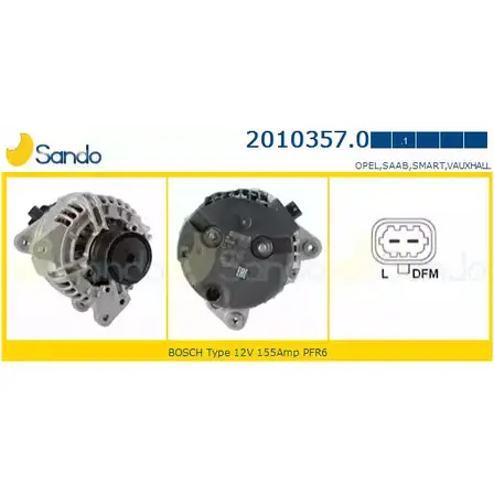 Генератор SANDO TD 3TTBZ NVSAB73 2010357.0 1198316941
