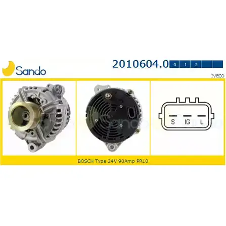 Генератор SANDO 1198317062 YAU90 9854T N 2010604.0