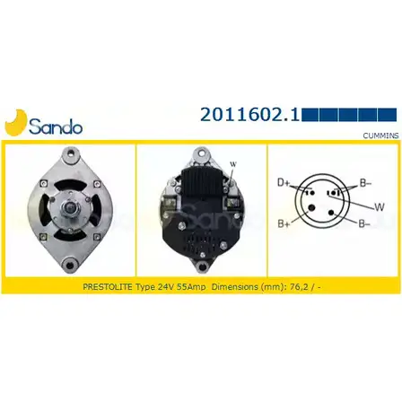 Генератор SANDO 16F3 4 VG0IC 1198317189 2011602.1 изображение 0