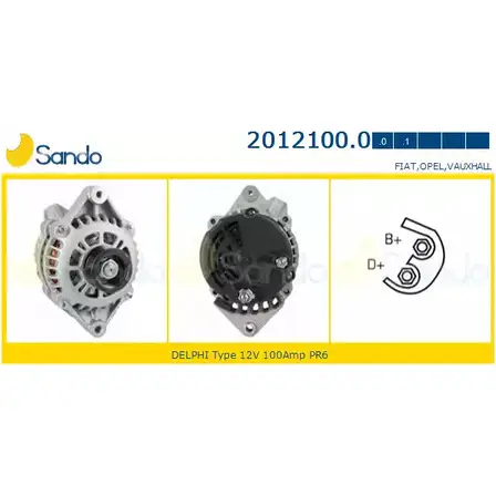 Генератор SANDO 2012100.0 1198317192 YHWRW9 BU CFSM изображение 0