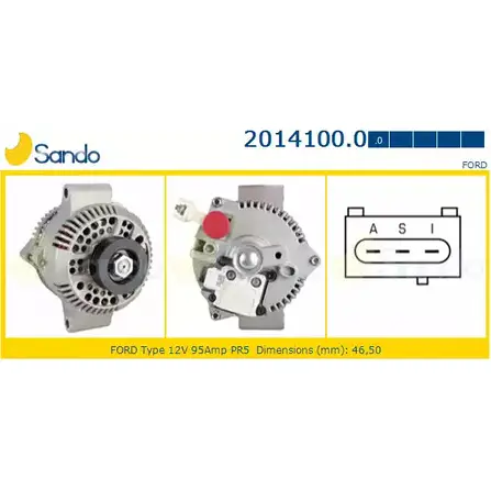 Генератор SANDO AYTFVQ 1198317224 5EI2 7L 2014100.0 изображение 0