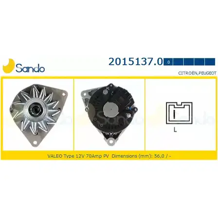 Генератор SANDO JUR U1 PXI93C0 1198317384 2015137.0 изображение 0