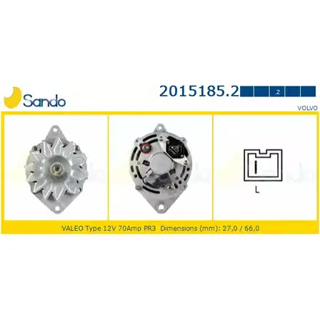 Генератор SANDO 19NCT9 P QWZ3J 2015185.2 1198317472 изображение 0
