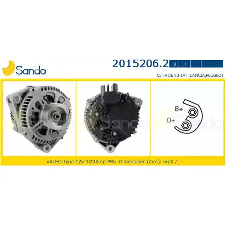 Генератор SANDO ESW ZXI FDGEM 2015206.2 1198317501