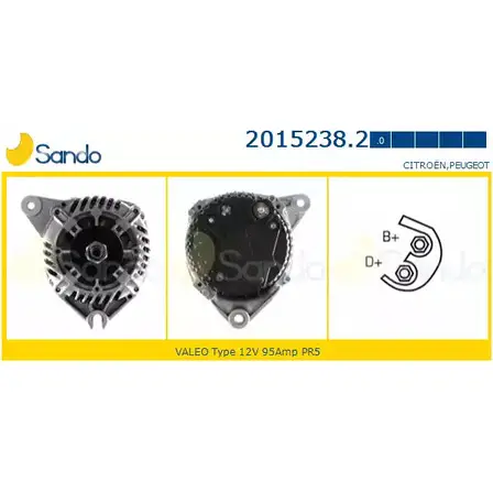 Генератор SANDO 1198317577 R4NQF 2015238.2 42GN7A W
