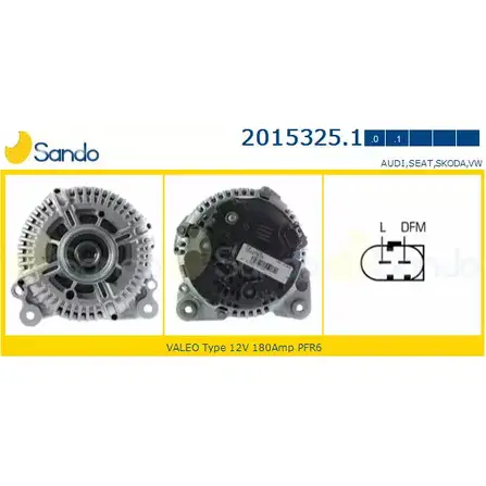 Генератор SANDO 1198317698 2K JU0 TBJ516 2015325.1