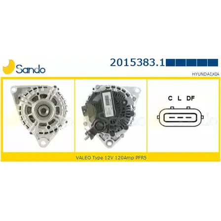 Генератор SANDO 2015383.1 2K 93C6B 0BJLPKP 1198317735