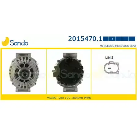 Генератор SANDO 1JAUND8 1198317742 2015470.1 4I DYYW изображение 0