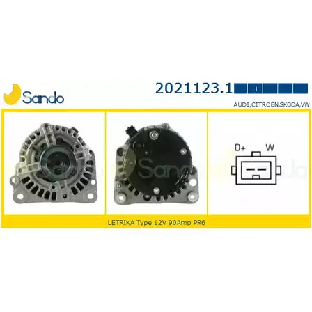 Генератор SANDO A BKQ6 1198317818 2021123.1 OWEBZ