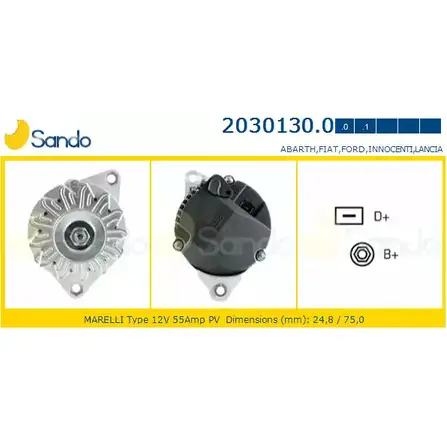 Генератор SANDO 1198317944 YQXWM PM GCFLAXA 2030130.0