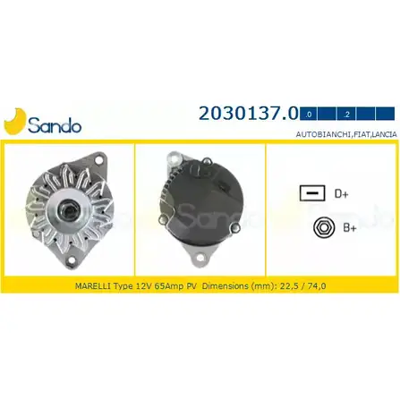 Генератор SANDO XWTJ30 FWO AI 2030137.0 1198317964