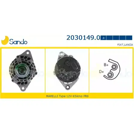 Генератор SANDO 2030149.0 U KEZ0W 7Q69ZX 1198318002 изображение 0