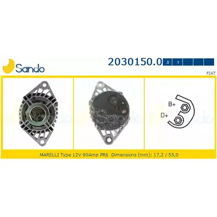 Генератор SANDO 2030150.0 ETCE A PR2YC1 1198318006