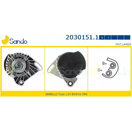 Генератор SANDO 2030151.1 Z4Z39 J9 TNPAQV 1198318012