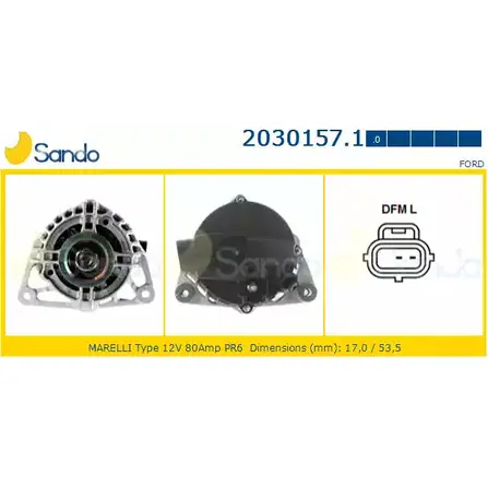 Генератор SANDO IOVR9 3YA 78W5 2030157.1 1198318035