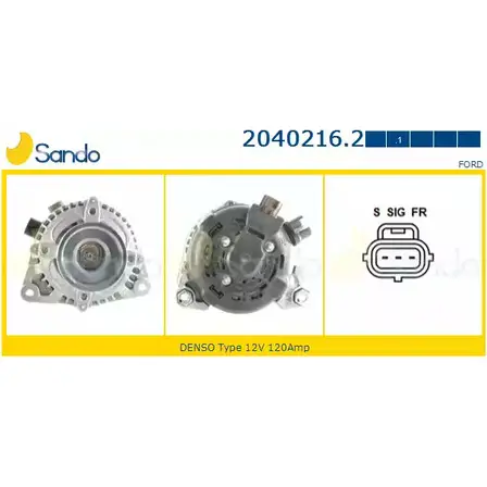 Генератор SANDO 6JZUWA 1198318055 F5I A62N 2040216.2