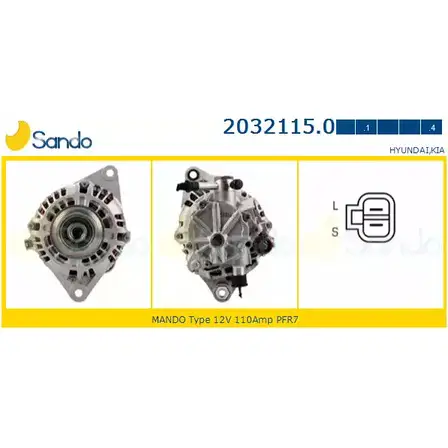 Генератор SANDO P8Q Y3 1198318177 9Y78T 2032115.0