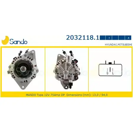 Генератор SANDO 1198318180 N P4IY6 N2MMJ 2032118.1