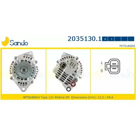 Генератор SANDO Y5Z7OV 2035130.1 1198318238 O ODRL