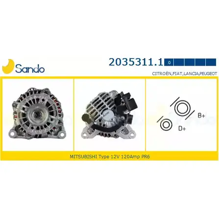 Генератор SANDO EQ LT41 1CHP694 1198318319 2035311.1
