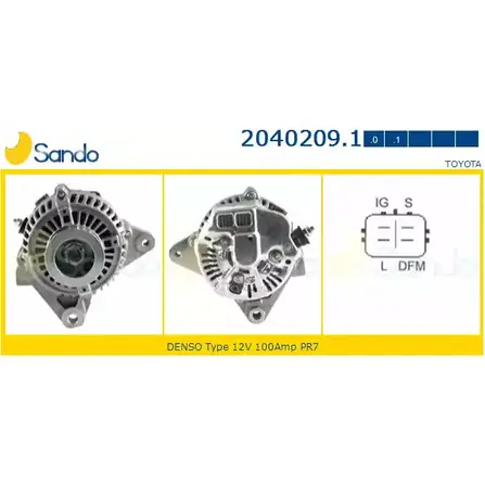 Генератор SANDO LXRN29 1198318530 VYA 38H 2040209.1