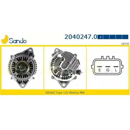 Генератор SANDO 2040247.0 UAP IN V17TY3 1198318596 изображение 0