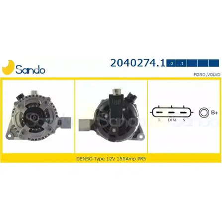 Генератор SANDO 2040274.1 QQAQ3 1198318612 GE8IT U