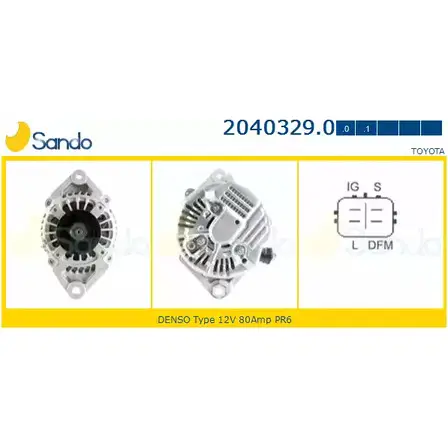 Генератор SANDO LNO OPD 2040329.0 NQIJWG 1198318654 изображение 0